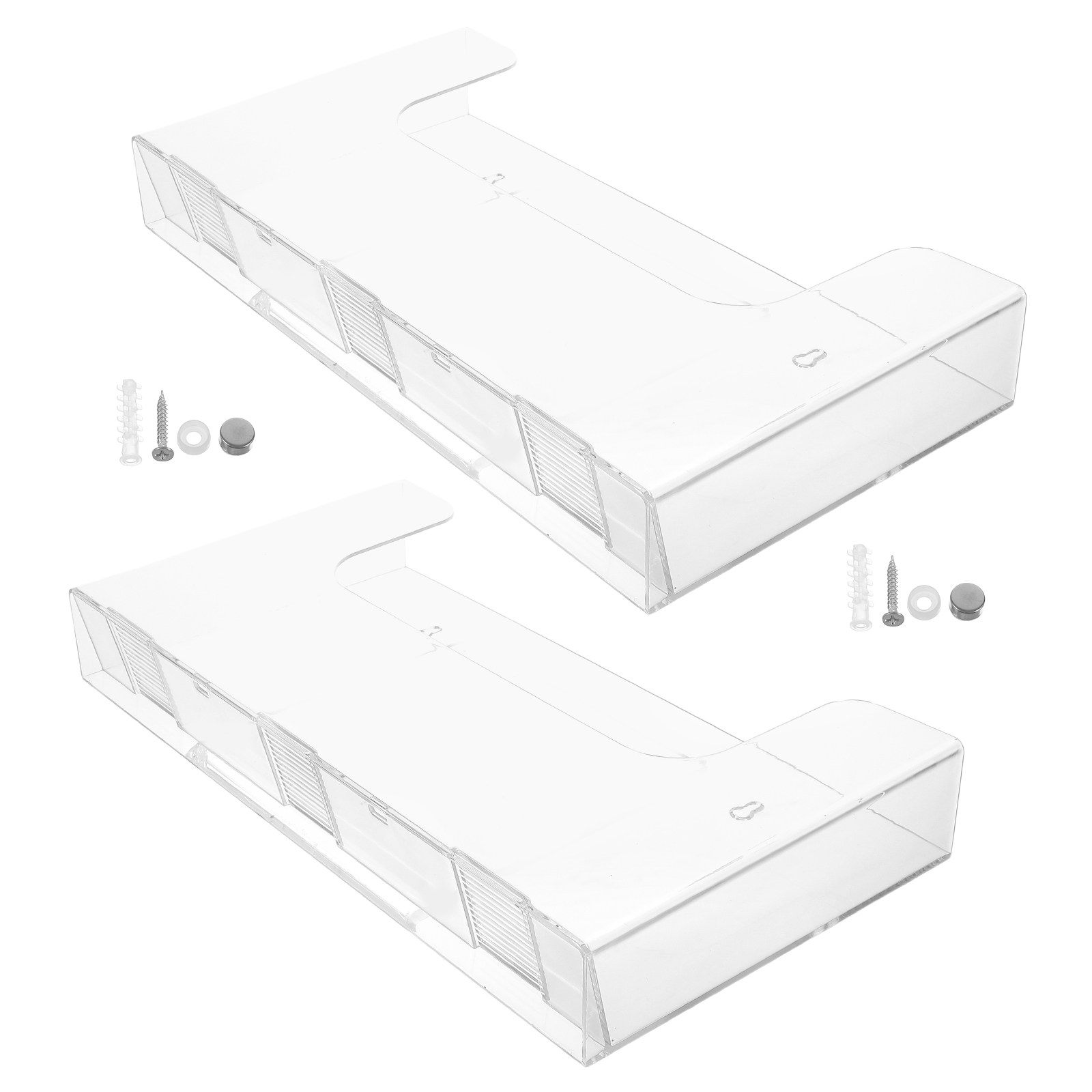 Magazine Holder Rack - 2個セット 壁掛け式マガジンホルダー アクリル製クリアドキュメントオーガナイザー 壁掛けファイルホルダーラック オフィス用紙収納ファイルオーガナイザー